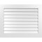 Ekena Millwork Vertical Surface Mount PVC Gable Vent: Non-Functional, w/3-1/2"W x 1"H, Standard Frame, 38"W x 30"H GVPVE38X3001SN - alternate 1